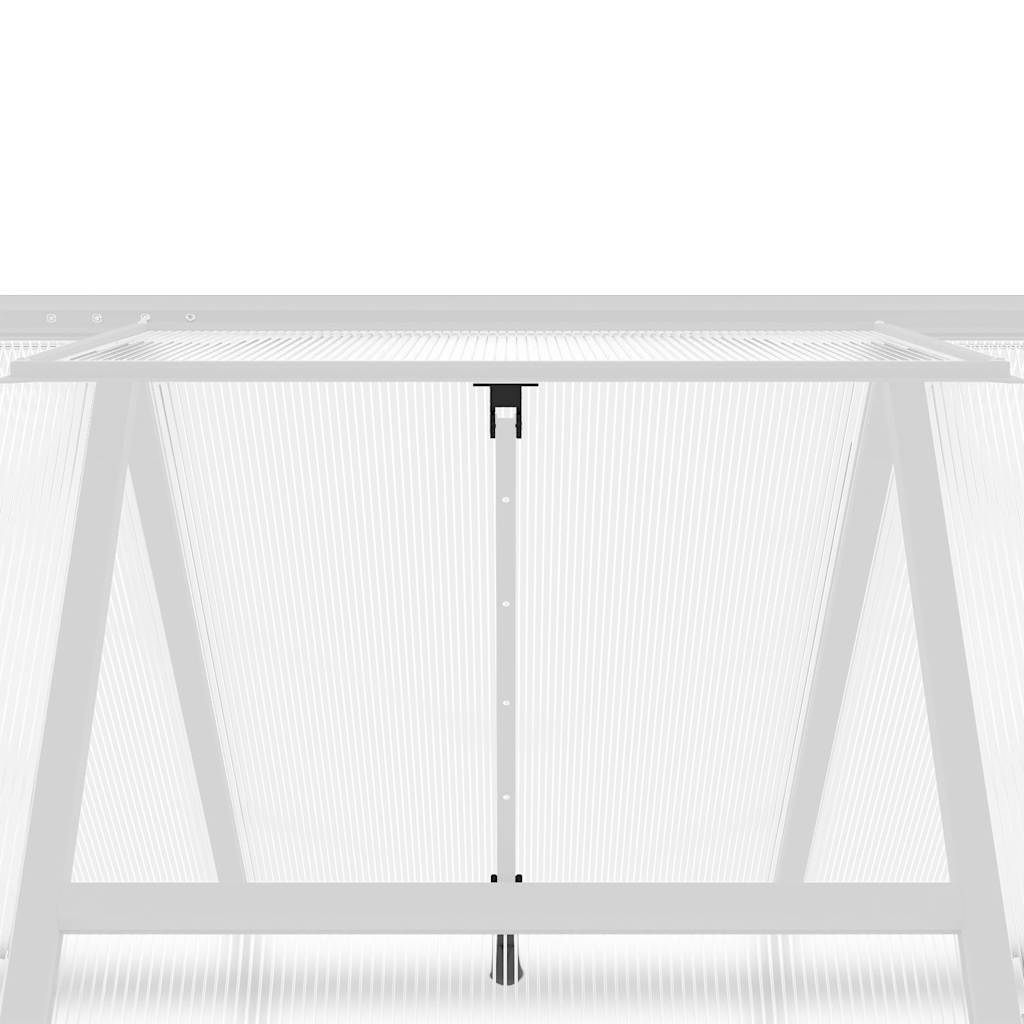 Serre aluminium et polycarbonate argent 169 x 169 x 195 cm - PANGIVO - Image 9