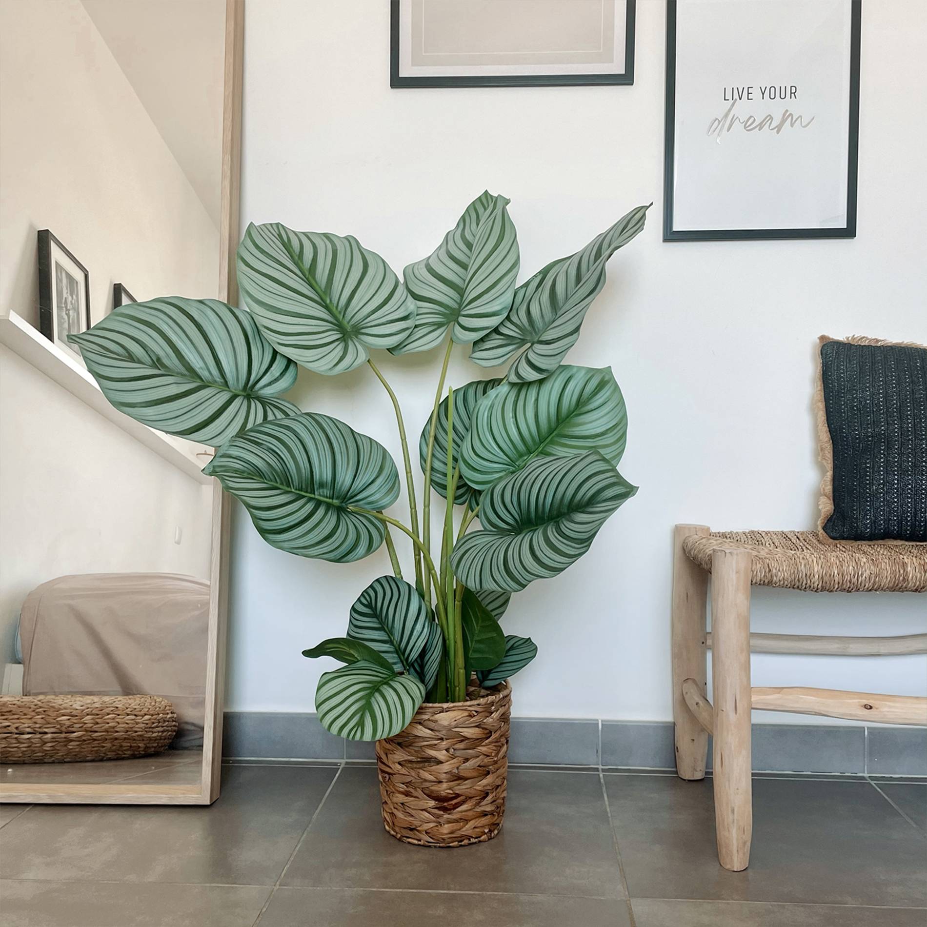 Ligne Deco - Plante verte calathea artificiel 100cm - Image 2
