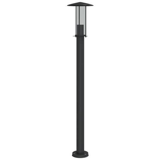 Lampadaire de jardin - Lampadaire d'extérieur noir 100 cm acier inoxydable-JU1060 - Image 1