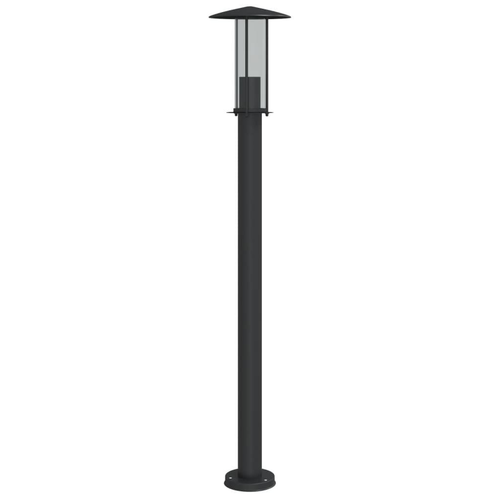 Lampadaire de jardin - Lampadaire d'extérieur noir 100 cm acier inoxydable-JU1060 - Image 1