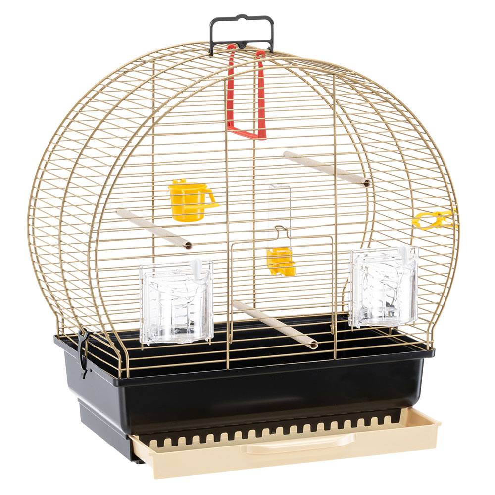 Ferplast - Ferplast Cage à Oiseaux LUNA 2 Cage pour Oiseaux, Canaris, Perruches Ondulées, en Métal, Accessoires inclus Mangeoires rotatives Perchoirs, 44,5 x 25 - Image 2