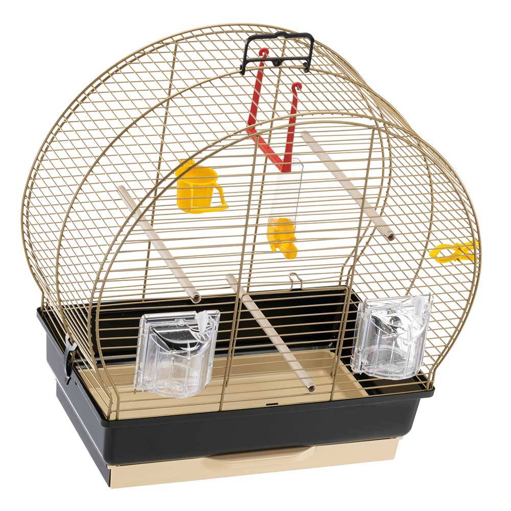 Ferplast - Ferplast Cage à Oiseaux LUNA 2 Cage pour Oiseaux, Canaris, Perruches Ondulées, en Métal, Accessoires inclus Mangeoires rotatives Perchoirs, 44,5 x 25 - Image 4