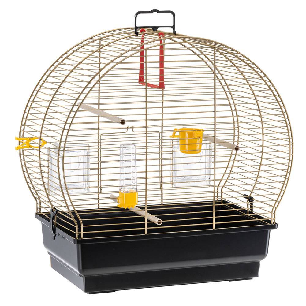 Ferplast - Ferplast Cage à Oiseaux LUNA 2 Cage pour Oiseaux, Canaris, Perruches Ondulées, en Métal, Accessoires inclus Mangeoires rotatives Perchoirs, 44,5 x 25 - Image 3