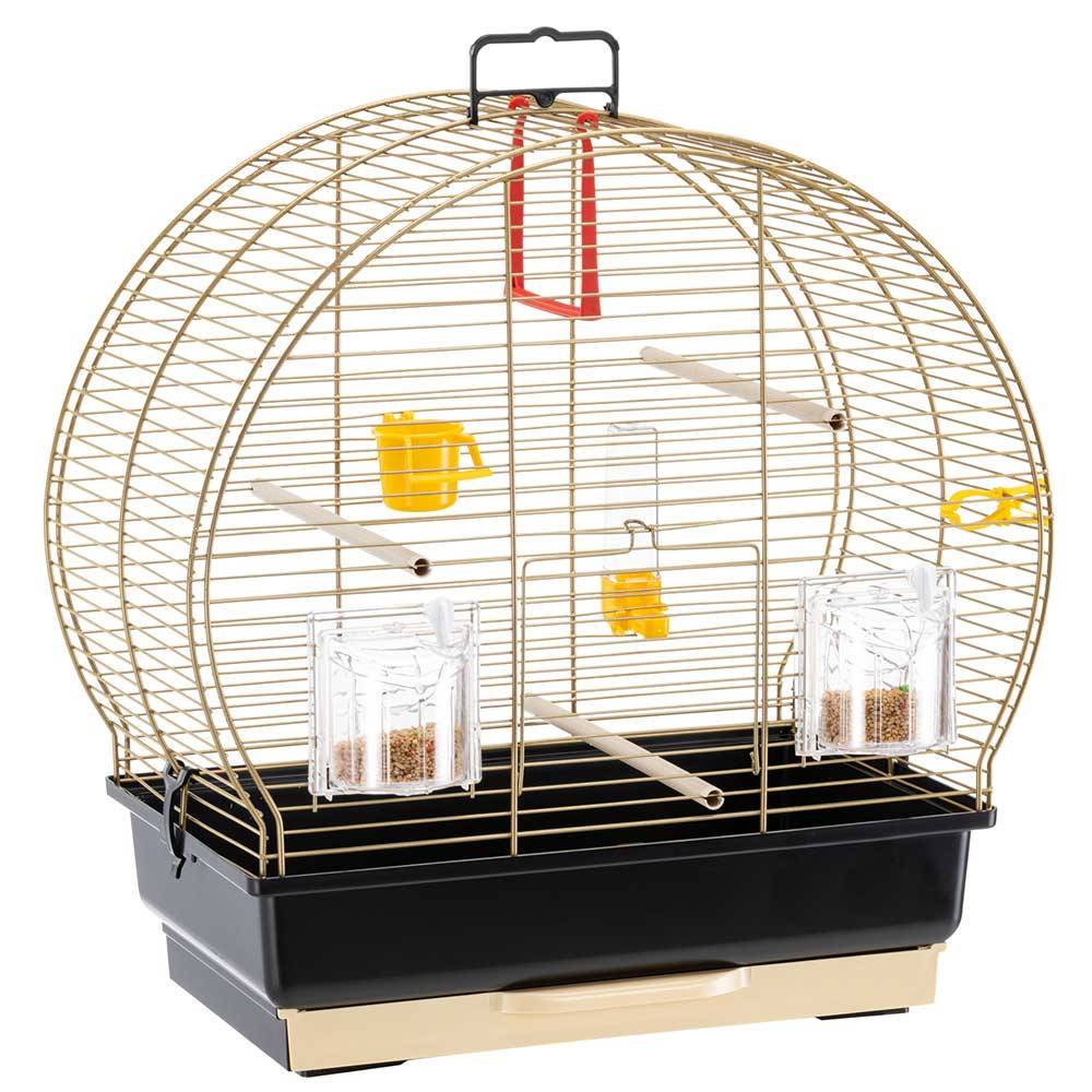 Ferplast - Ferplast Cage à Oiseaux LUNA 2 Cage pour Oiseaux, Canaris, Perruches Ondulées, en Métal, Accessoires inclus Mangeoires rotatives Perchoirs, 44,5 x 25 - Image 1