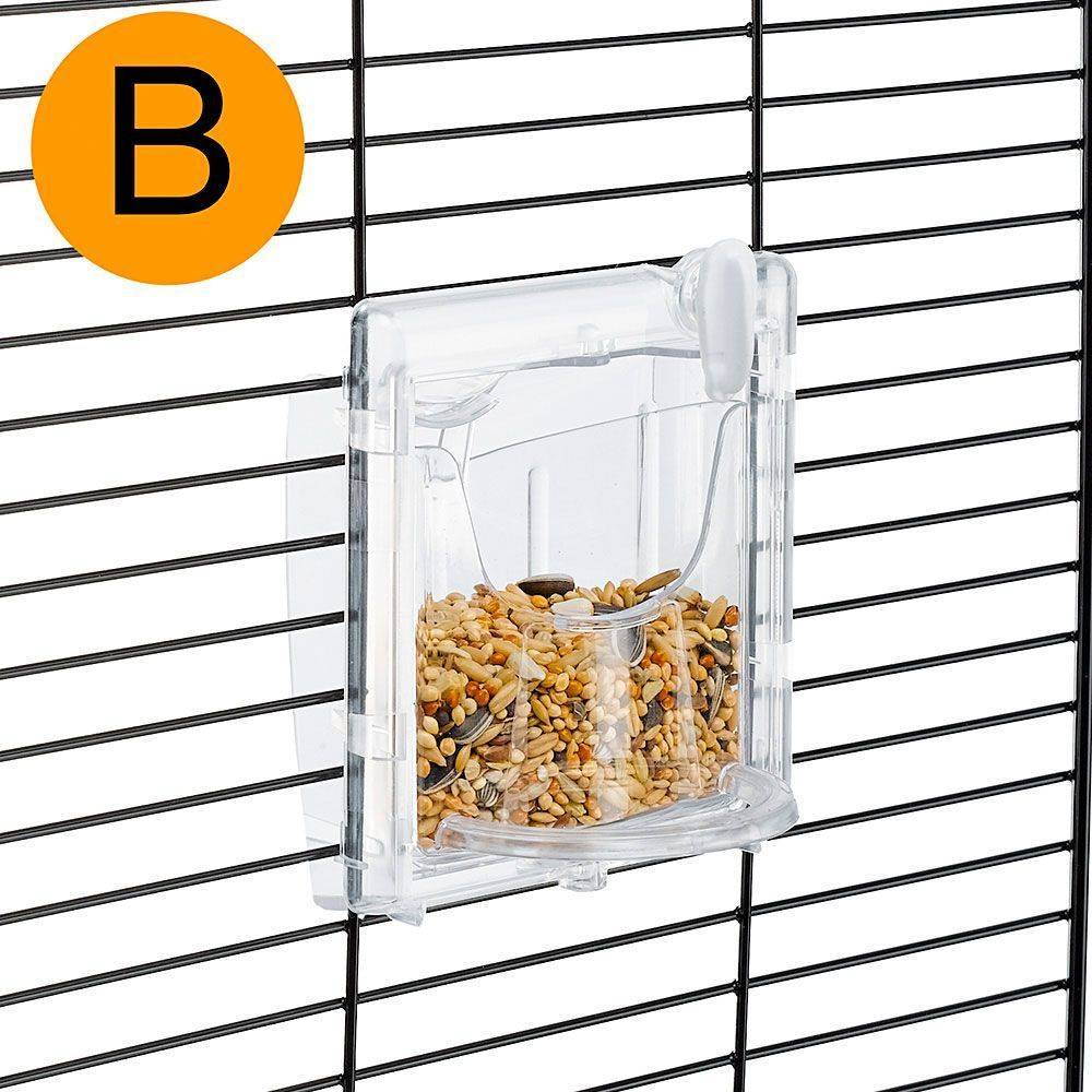 Ferplast - Ferplast Cage à Oiseaux LUNA 2 Cage pour Oiseaux, Canaris, Perruches Ondulées, en Métal, Accessoires inclus Mangeoires rotatives Perchoirs, 44,5 x 25 - Image 7