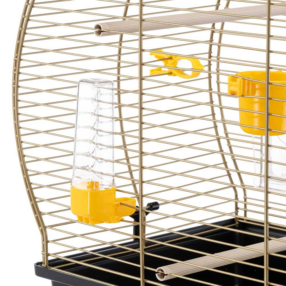 Ferplast - Ferplast Cage à Oiseaux LUNA 2 Cage pour Oiseaux, Canaris, Perruches Ondulées, en Métal, Accessoires inclus Mangeoires rotatives Perchoirs, 44,5 x 25 - Image 5
