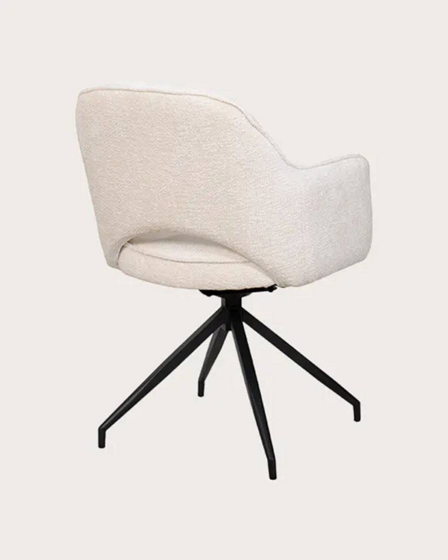 Elba - Lot de 2 chaises en tissu et pieds métal - UNIQKA - Image 4