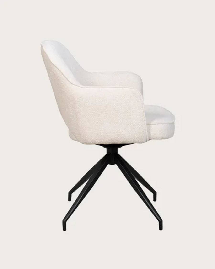Elba - Lot de 2 chaises en tissu et pieds métal - UNIQKA - Image 3