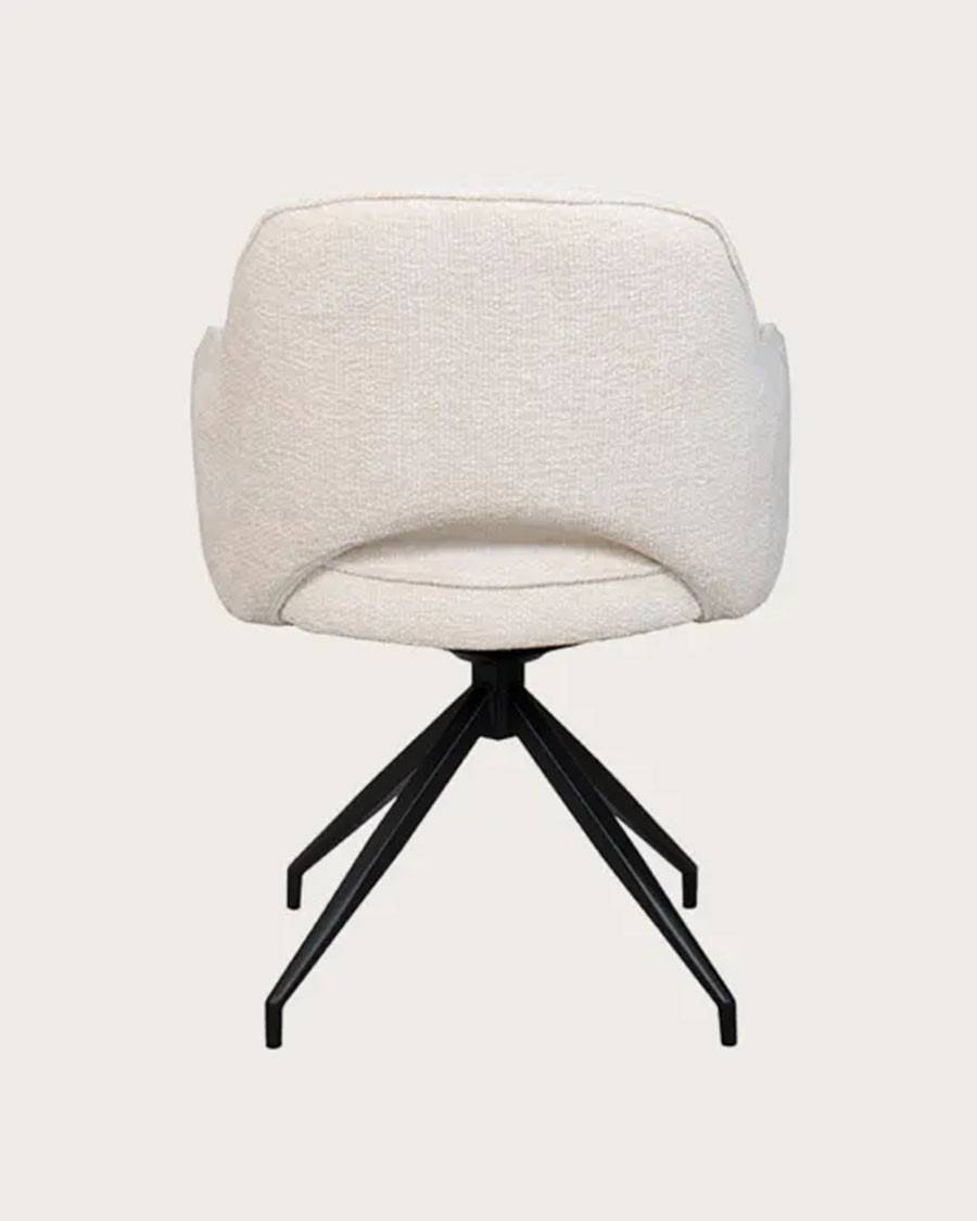 Elba - Lot de 2 chaises en tissu et pieds métal - UNIQKA - Image 5