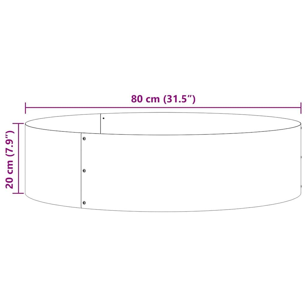 Vidaxl - Anneau de jardinière 5 pcs Argenté 80 x 80 x 20 cm vidaXL 873629 - Image 3