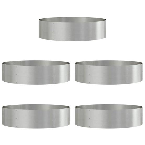 Vidaxl - Anneau de jardinière 5 pcs Argenté 80 x 80 x 20 cm vidaXL 873629 - Image 2
