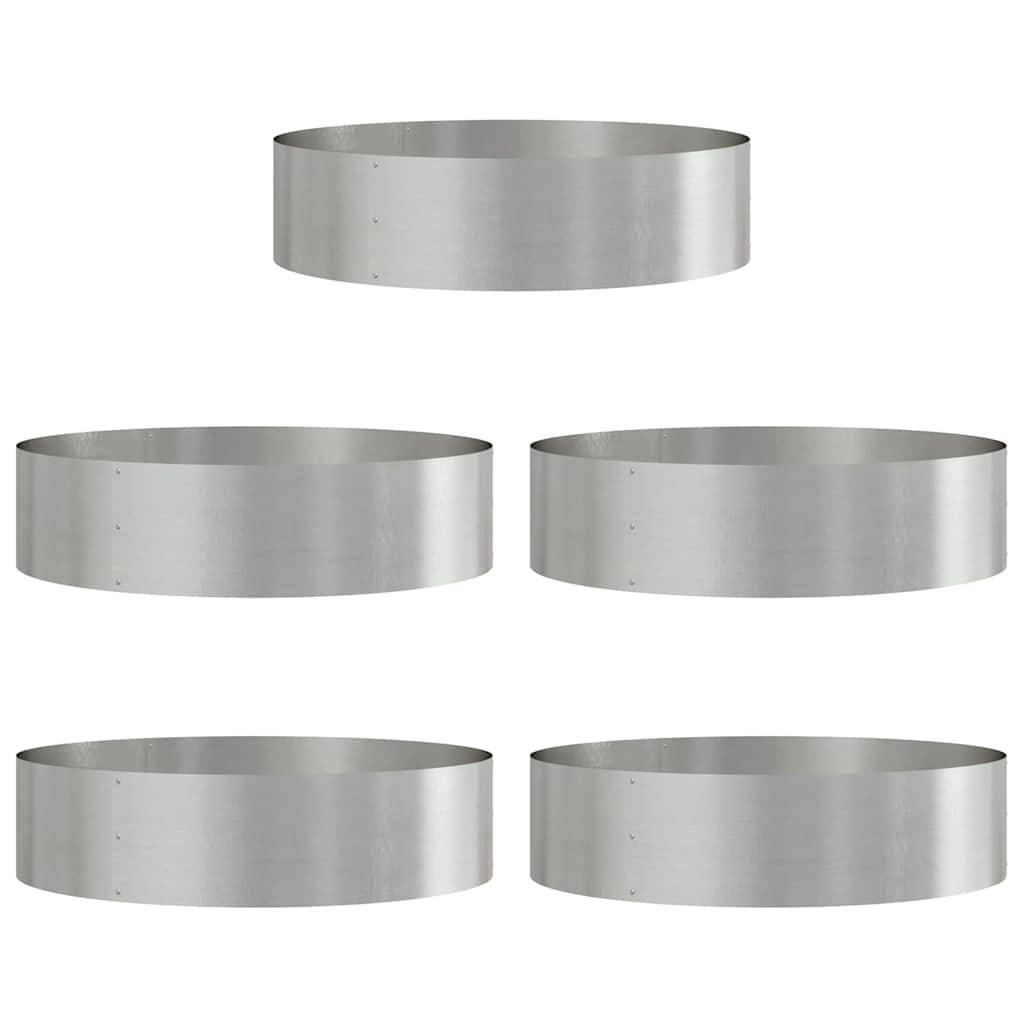 Vidaxl - Anneau de jardinière 5 pcs Argenté 80 x 80 x 20 cm vidaXL 873629 - Image 2