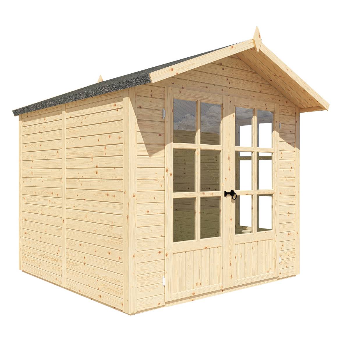 Abri de jardin bois Bertilo Melrose 19mm avec plancher 4,03m² naturel - Image 2