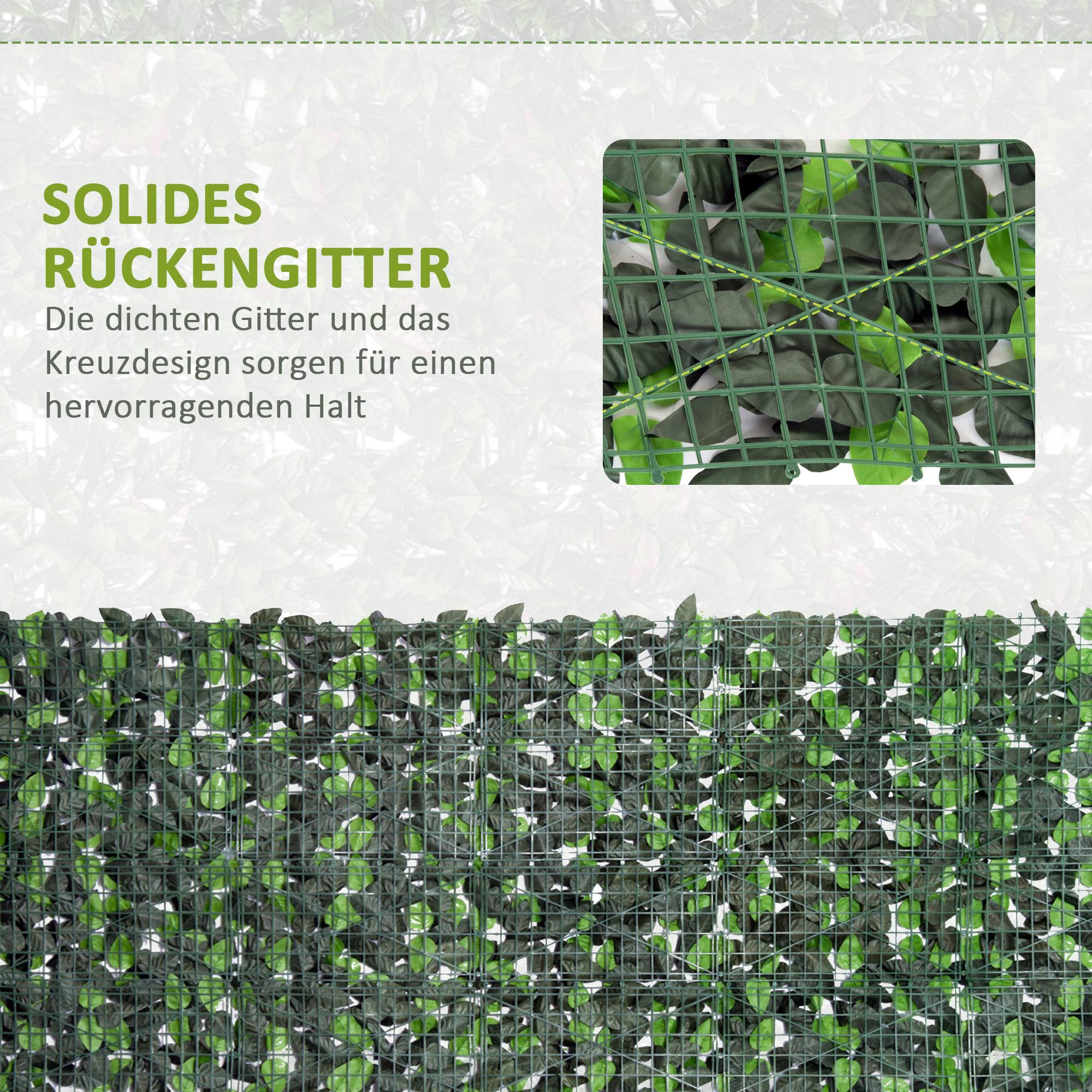 ComfortXL - Haie artificielle PE vert foncé 300 x 100 cm balcon terrasse jardin brise-vue découpable effet naturel - Image 6