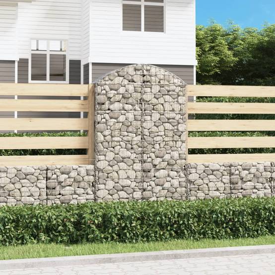 Vidaxl - Panier de gabions arqué 100x30x160/180 cm Fer galvanisé vidaXL 153428 - Image 1