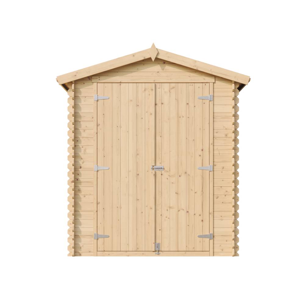 Timbela - Abri de Jardin en Bois AVEC SOL TRAITÉ - 2.82 m² / 186x196xH224 cm - 19 mm d’épaisseur - Timbela M320C1+M320G - Image 2
