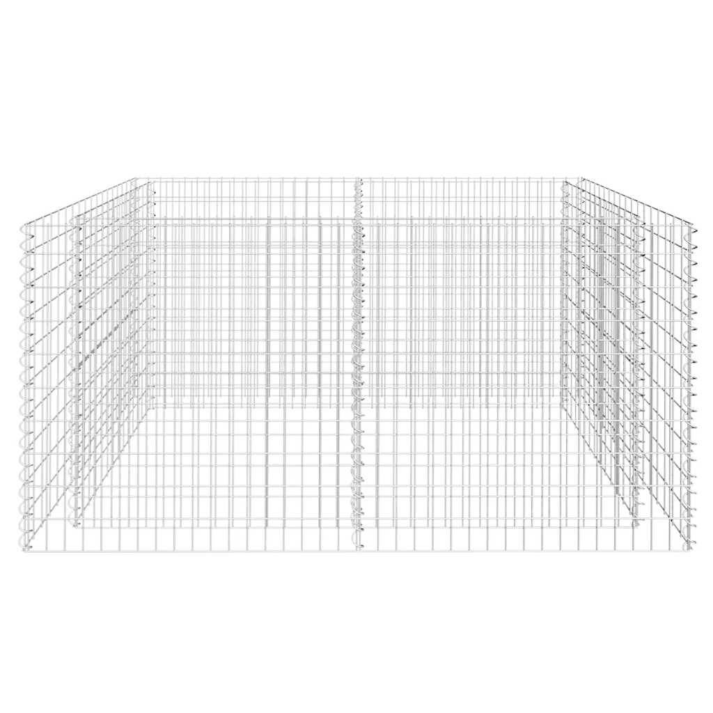 Vidaxl - Lit surélevé à gabion Acier 180 x 90 x 100 cm Argenté vidaXL 142366 - Image 4