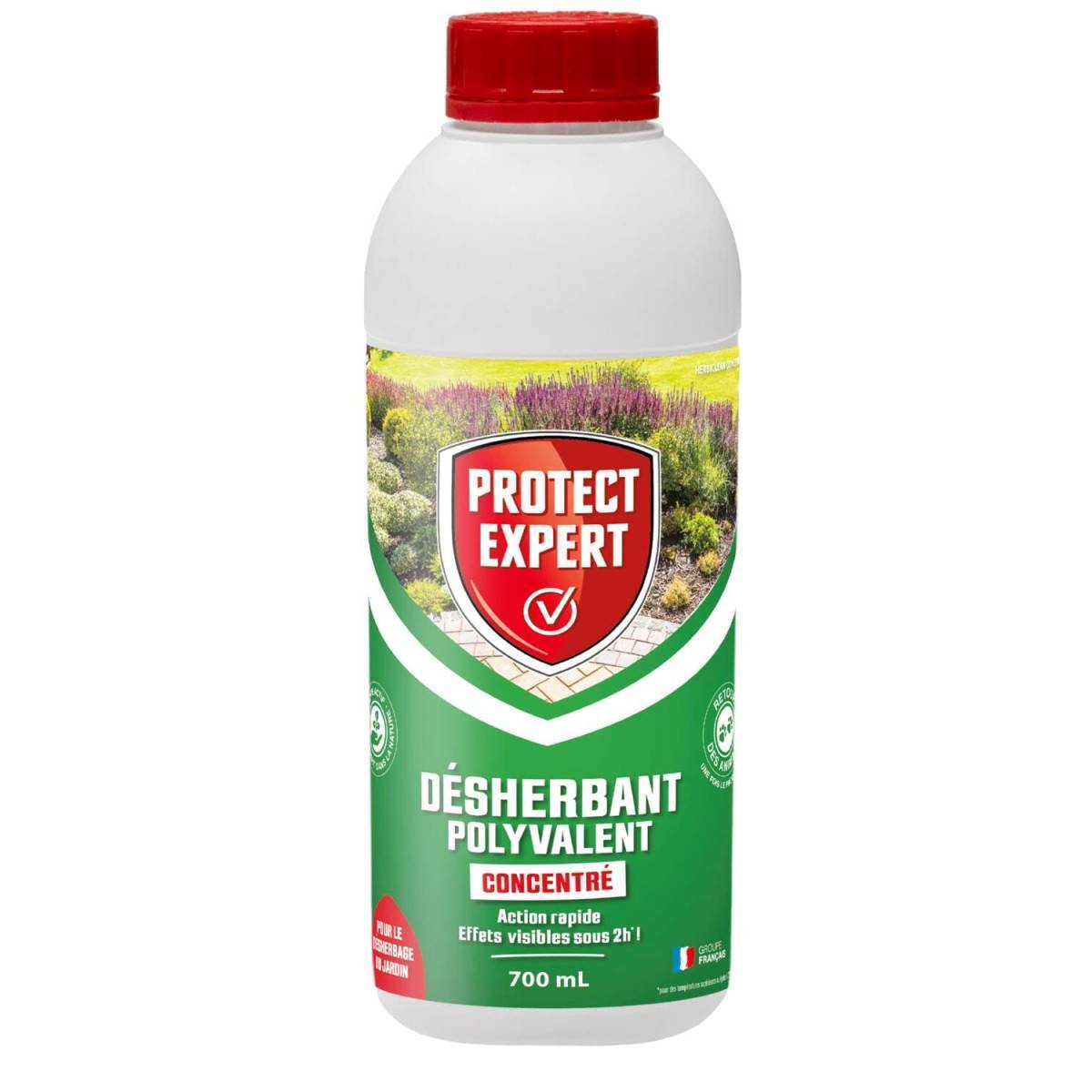 0 - PROTECT EXPERT Désherbant Polyvalent Concentré 700ml | Effets Visibles en 3 heures | D'origine Végétale