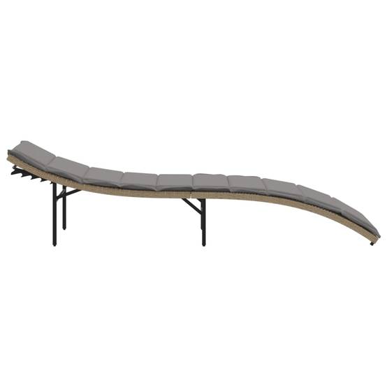 Transat de jardin Résine tressée Détente Extérieur Beige 55x199 cm – ComfortXL Outdoor Living - Image 5