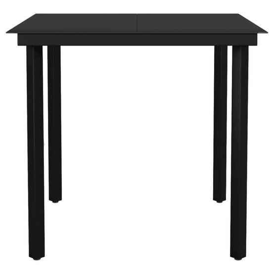 Ensemble Bistro 2P Rotin PVC et Acier pour Jardin Balcon Noir – ComfortXL Outdoor Living - Image 6