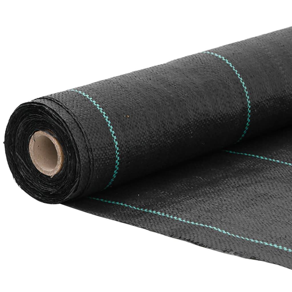 Toile de Paillage 60g/m² Anti-Mauvaises Herbes pour Jardin Potager Allée 0,5x150 m Noir - ComfortXL Outdoor Living - Image 3