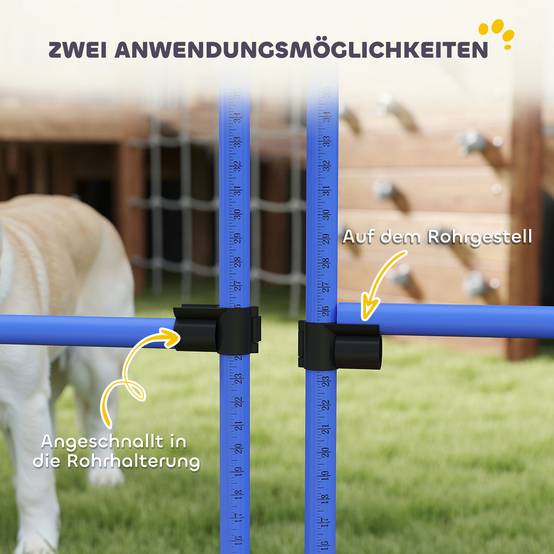 Kit d'agilité pour chien ABS bleu et orange 124 x 19.5 x 103 cm - PANGIVO - Image 7