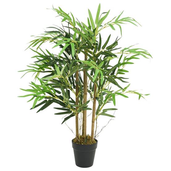 Bambou artificiel bambou et fibre textile vert 80 cm - PANGIVO - Image 1