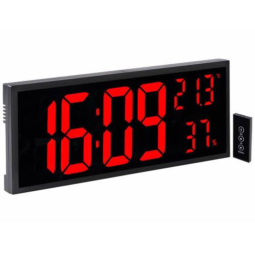 Horloge digitale LED ROUGE en format XXL MAGNETICLAND - Image 1