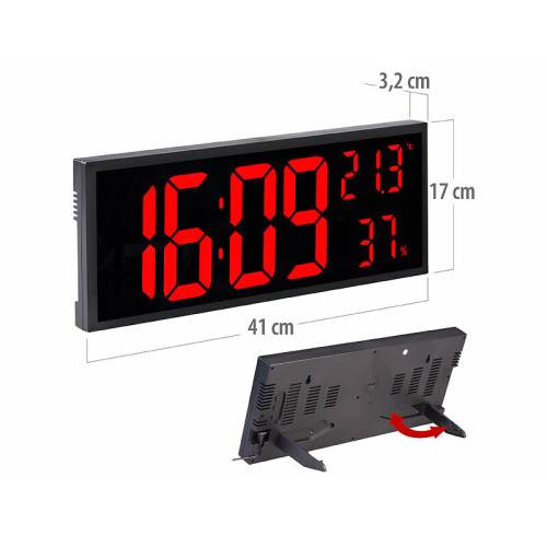 Horloge digitale LED ROUGE en format XXL MAGNETICLAND - Image 4