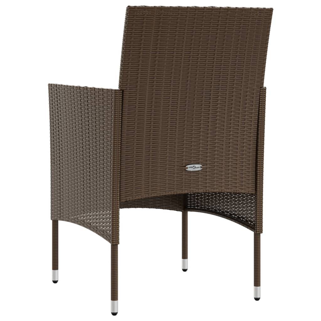 Helloshop26 - Salon de jardin meuble d'extérieur ensemble de mobilier 16 pièces avec coussins résine tressée marron - Image 6