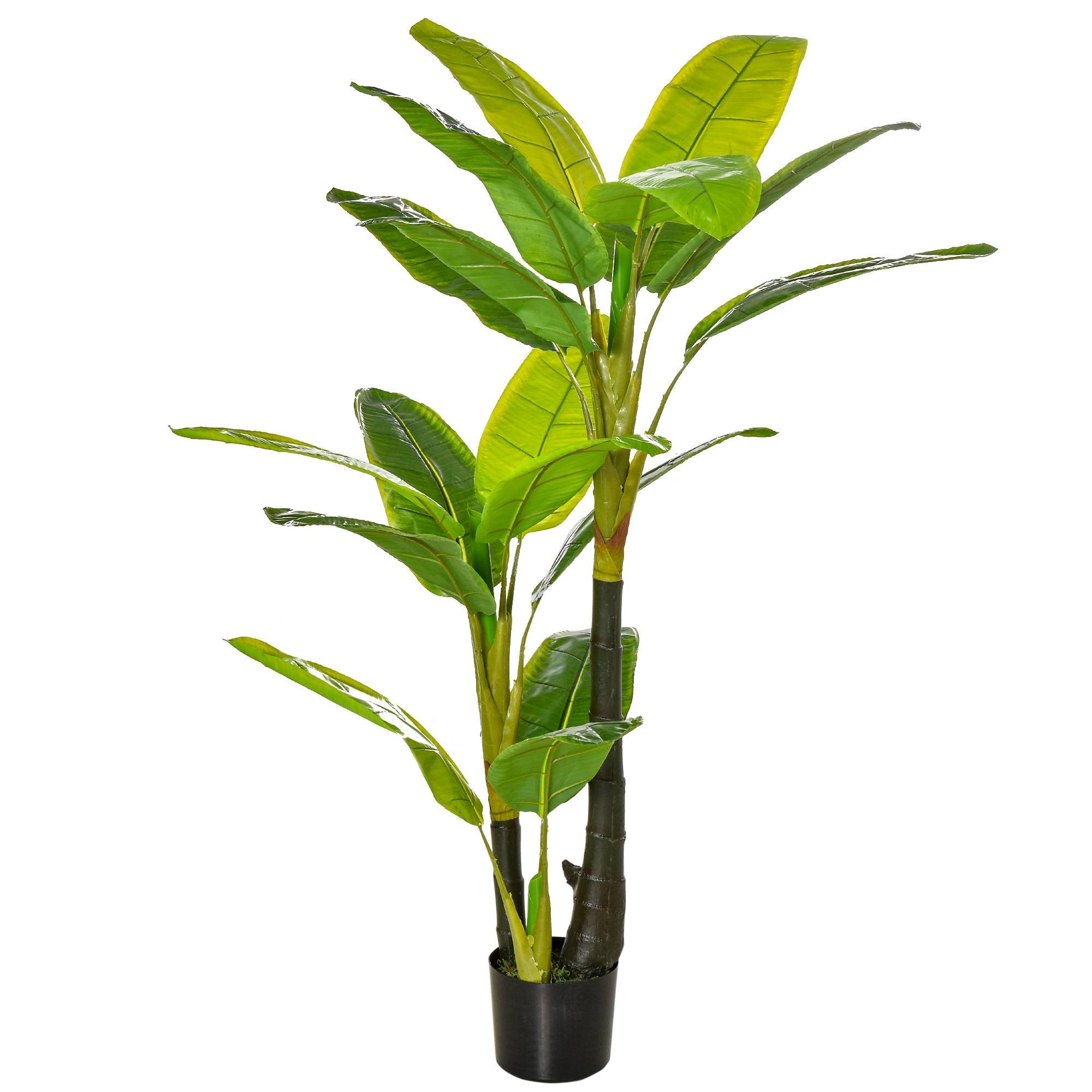 Bananier artificiel 150 cm vert, 18 feuilles pour terrasse/jardin/salon - Image 2