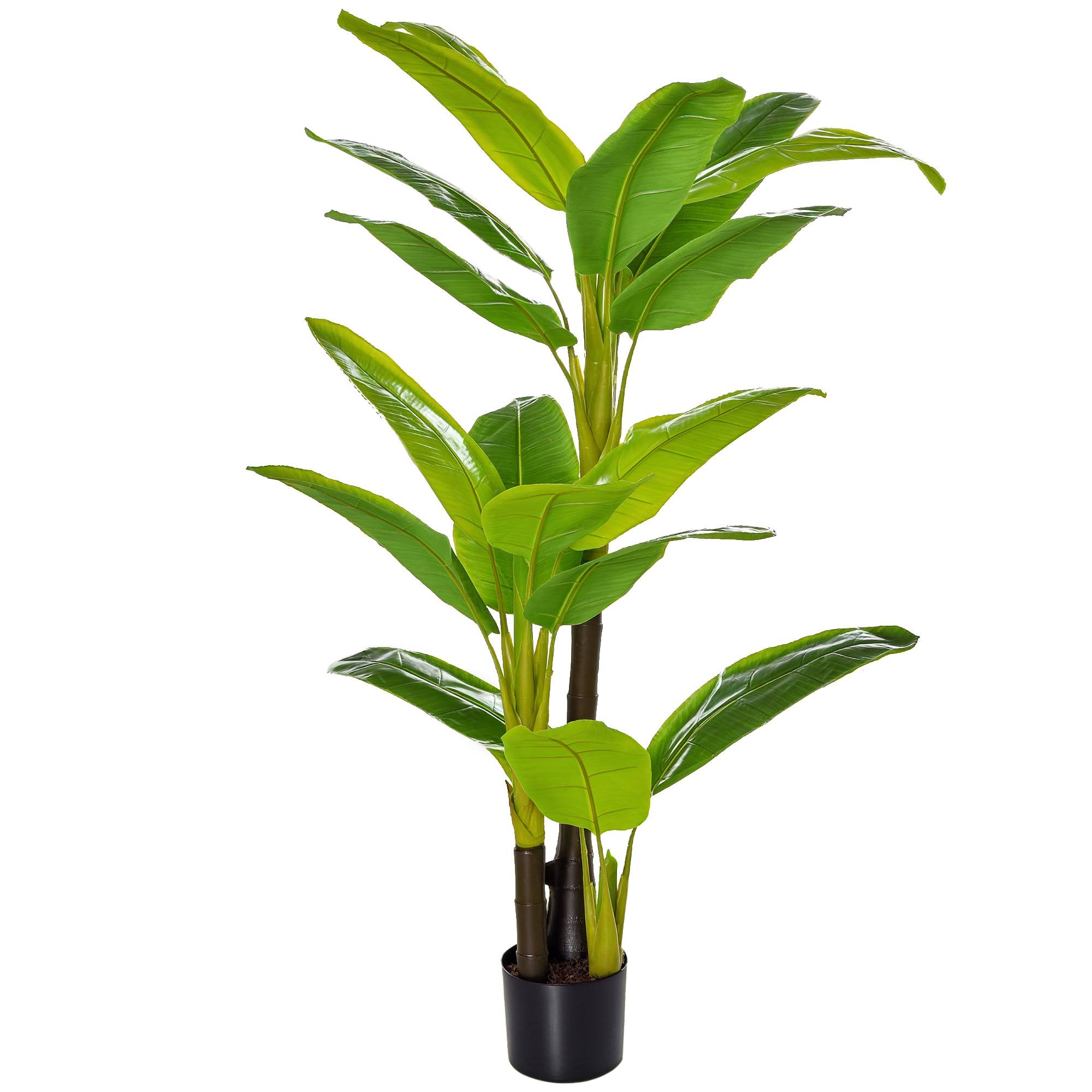 Bananier artificiel 150 cm vert, 18 feuilles pour terrasse/jardin/salon - Image 1
