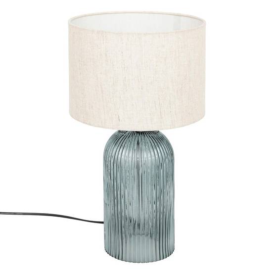 Lampe à Poser en Verre "Mati" 42cm Bleu - Image 1
