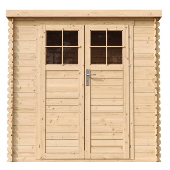 Timbela - Abri de jardin en bois l204xL142xH200 cm / 2.22 m² avec porte verrouillable de haute qualité - Stockage extérieur - 19 mm d’épaisseur - Timbela M311F - Image 3