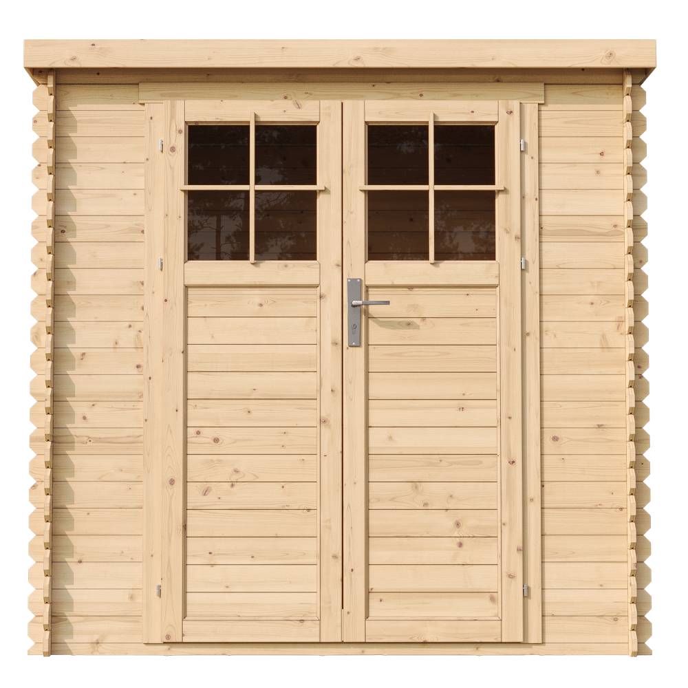 Timbela - Abri de jardin en bois l204xL142xH200 cm / 2.22 m² avec porte verrouillable de haute qualité - Stockage extérieur - 19 mm d’épaisseur - Timbela M311F - Image 3