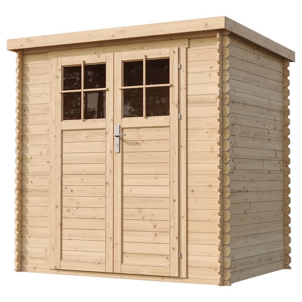 Timbela - Abri de jardin en bois l204xL142xH200 cm / 2.22 m² avec porte verrouillable de haute qualité - Stockage extérieur - 19 mm d’épaisseur - Timbela M311F - Image 4