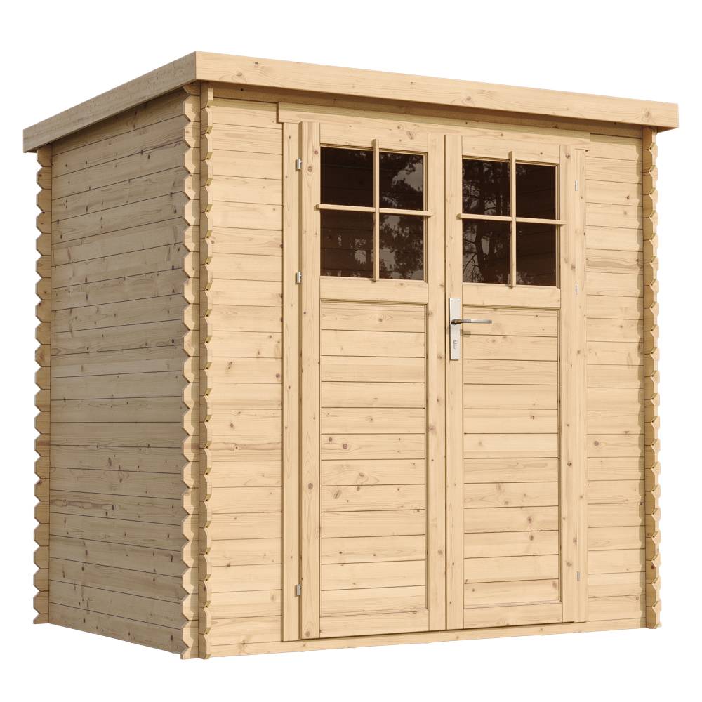 Timbela - Abri de jardin en bois l204xL142xH200 cm / 2.22 m² avec porte verrouillable de haute qualité - Stockage extérieur - 19 mm d’épaisseur - Timbela M311F - Image 2