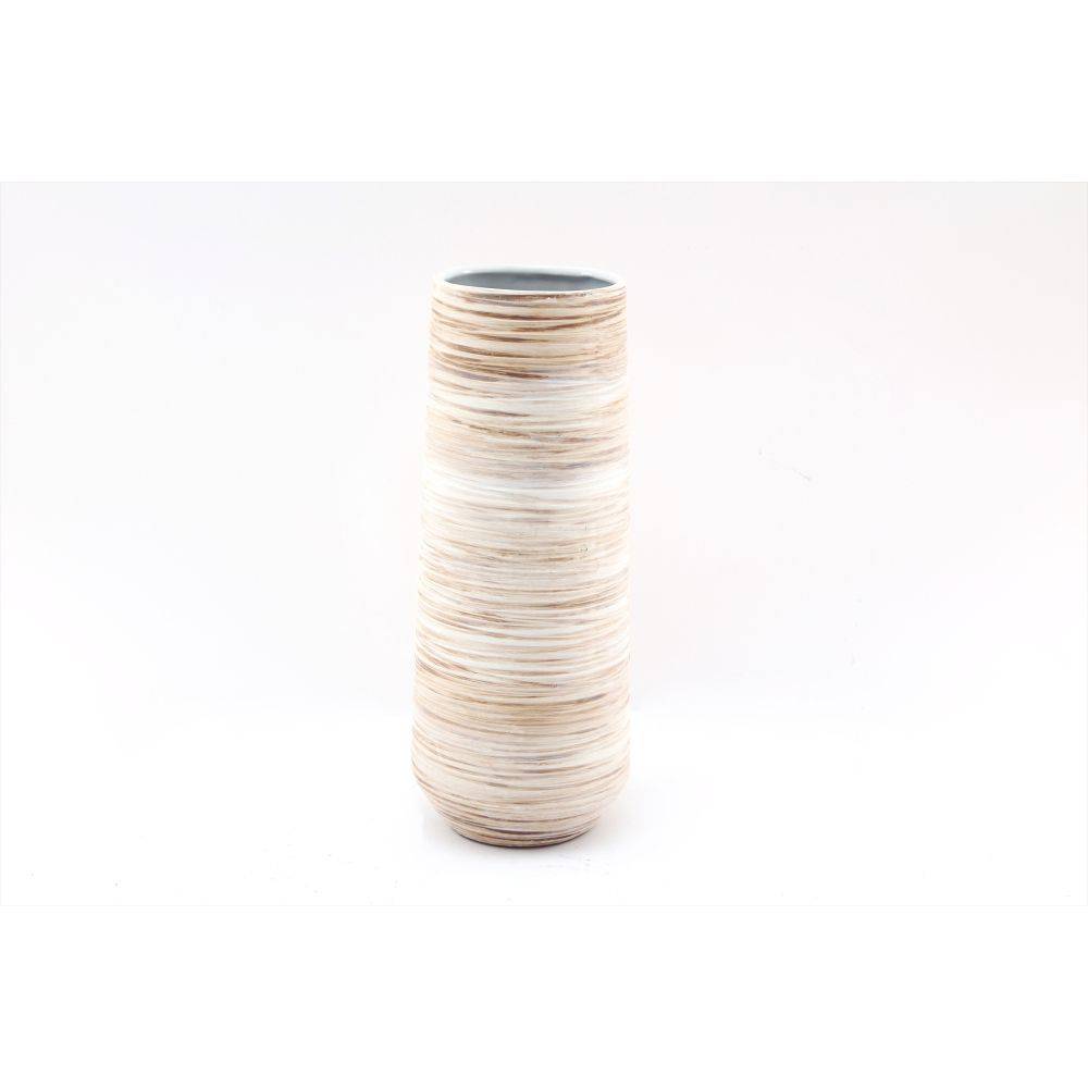 Sil - Vase nervuré en grès 12 x 33 cm - Image 2