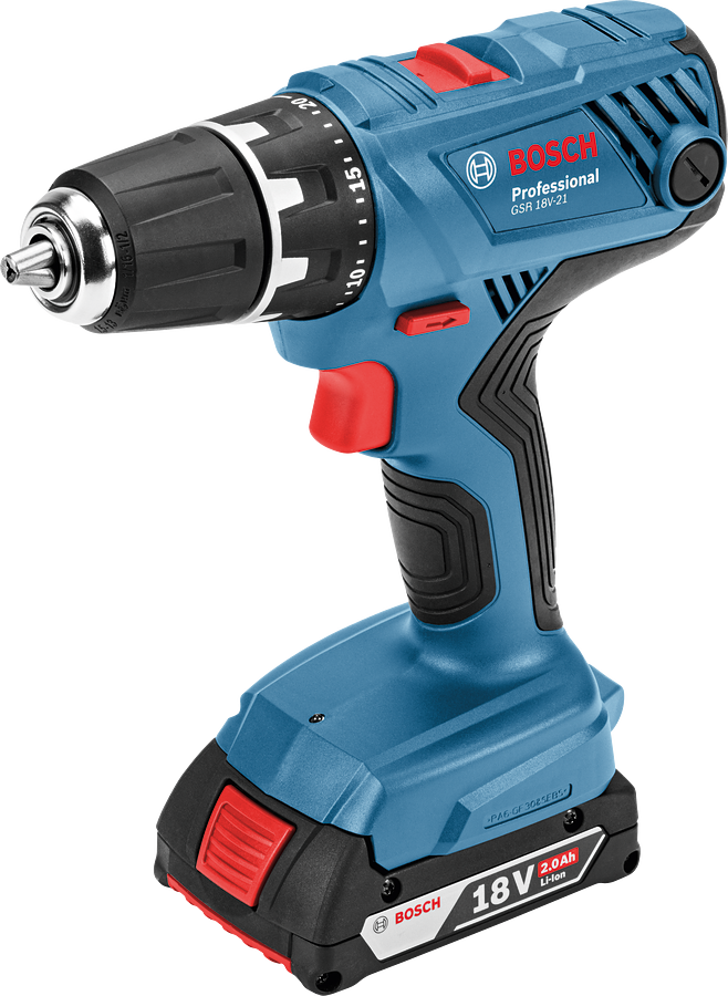 Bosch - Perceuse Visseuse GSR 18V-21 - BOSCH - avec 2 batteries 18V 2,0Ah - chargeur -L-Boxx - 06019H1008 - Image 2