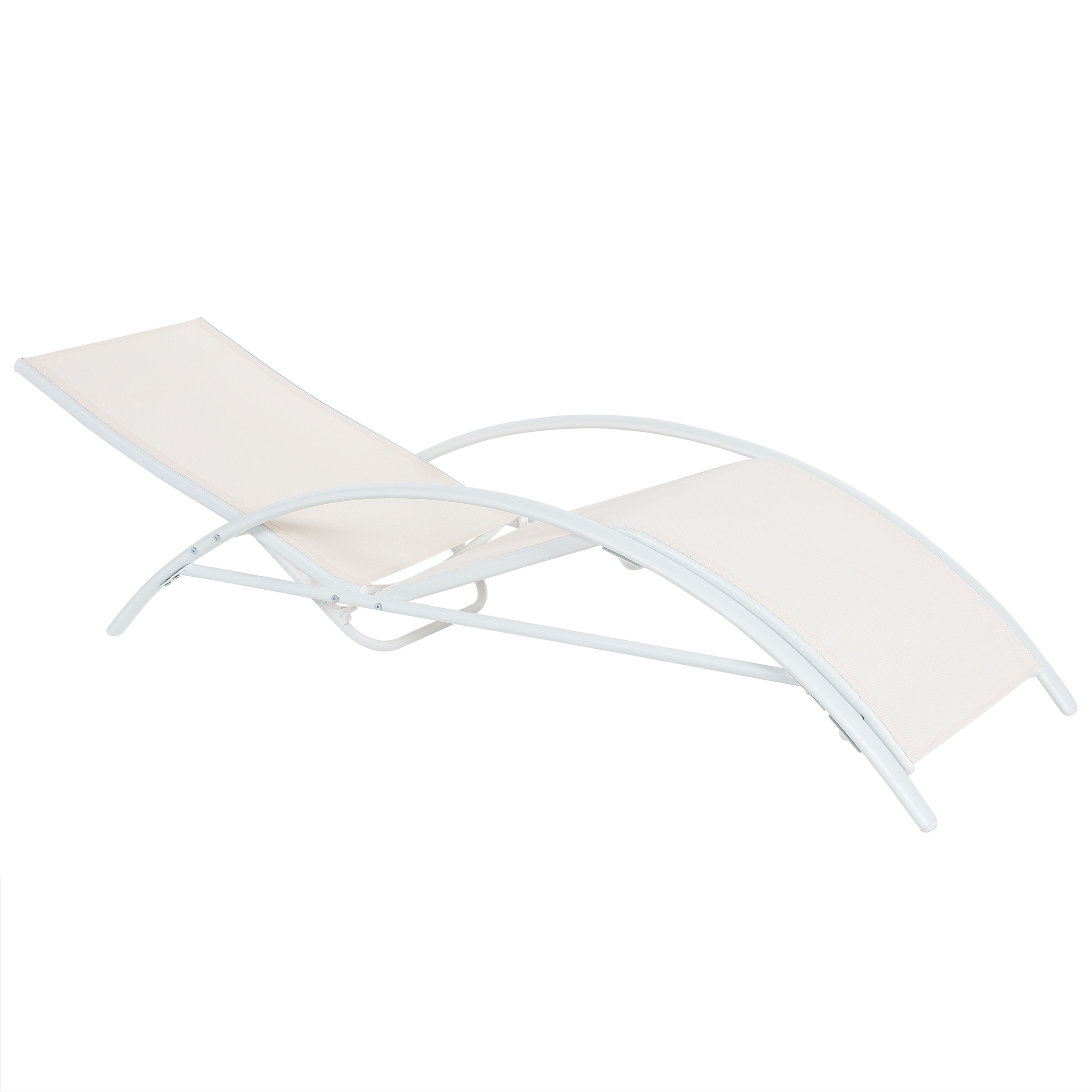 Beliani - Chaise longue Acier Beige GAETA - Beliani - Image 4