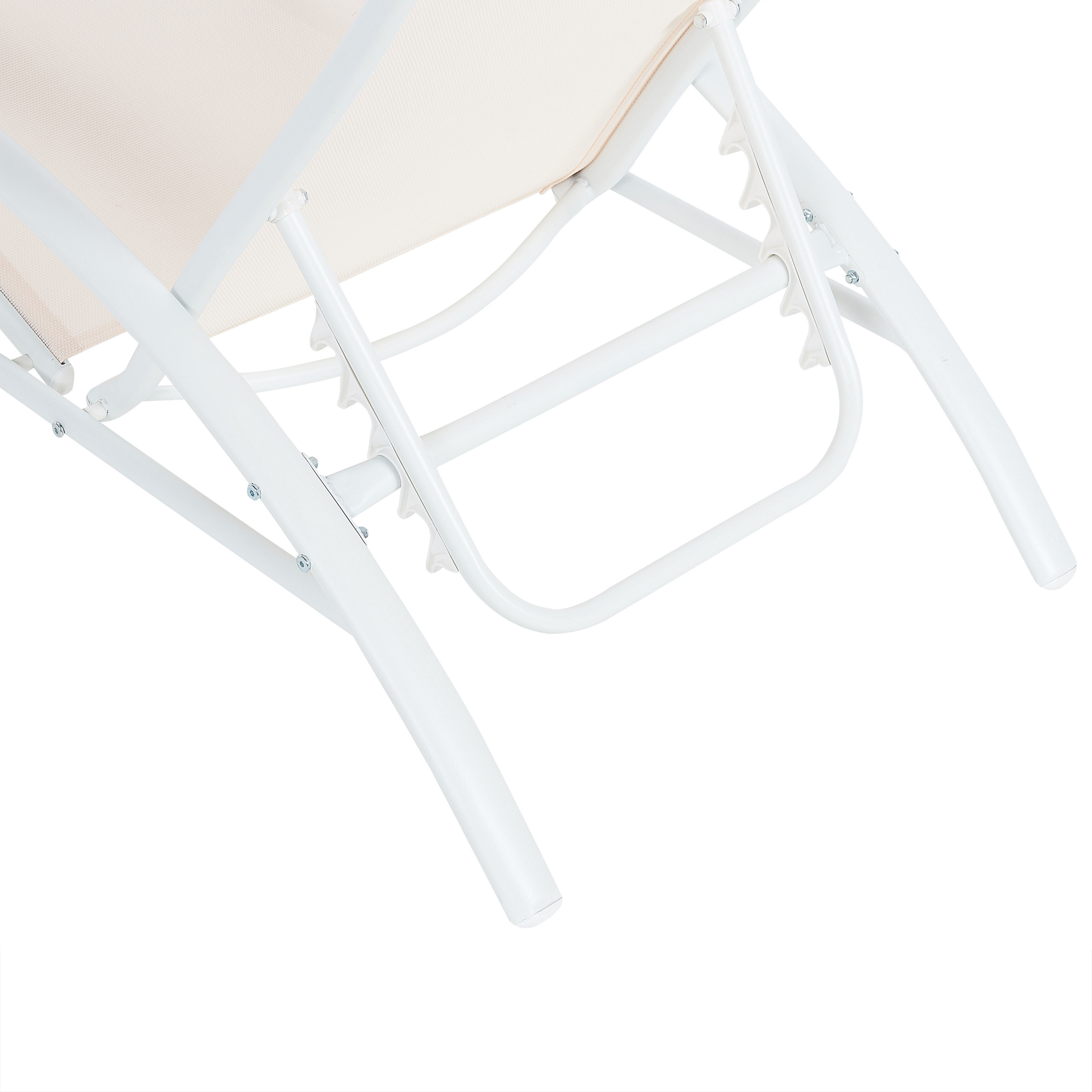 Beliani - Chaise longue Acier Beige GAETA - Beliani - Image 8