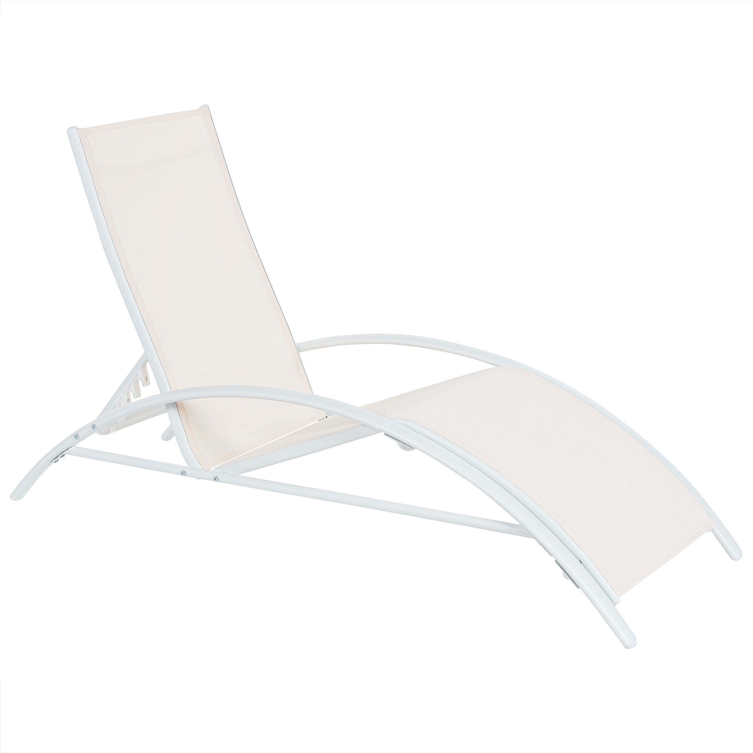 Beliani - Chaise longue Acier Beige GAETA - Beliani - Image 5
