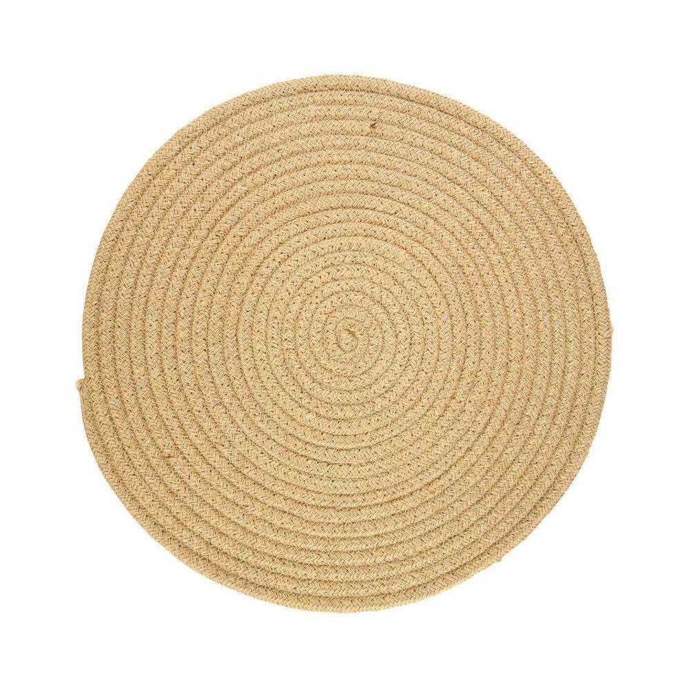 Aubry Gaspard - Set de table rond en jute naturelle (Lot de 6) - Image 3