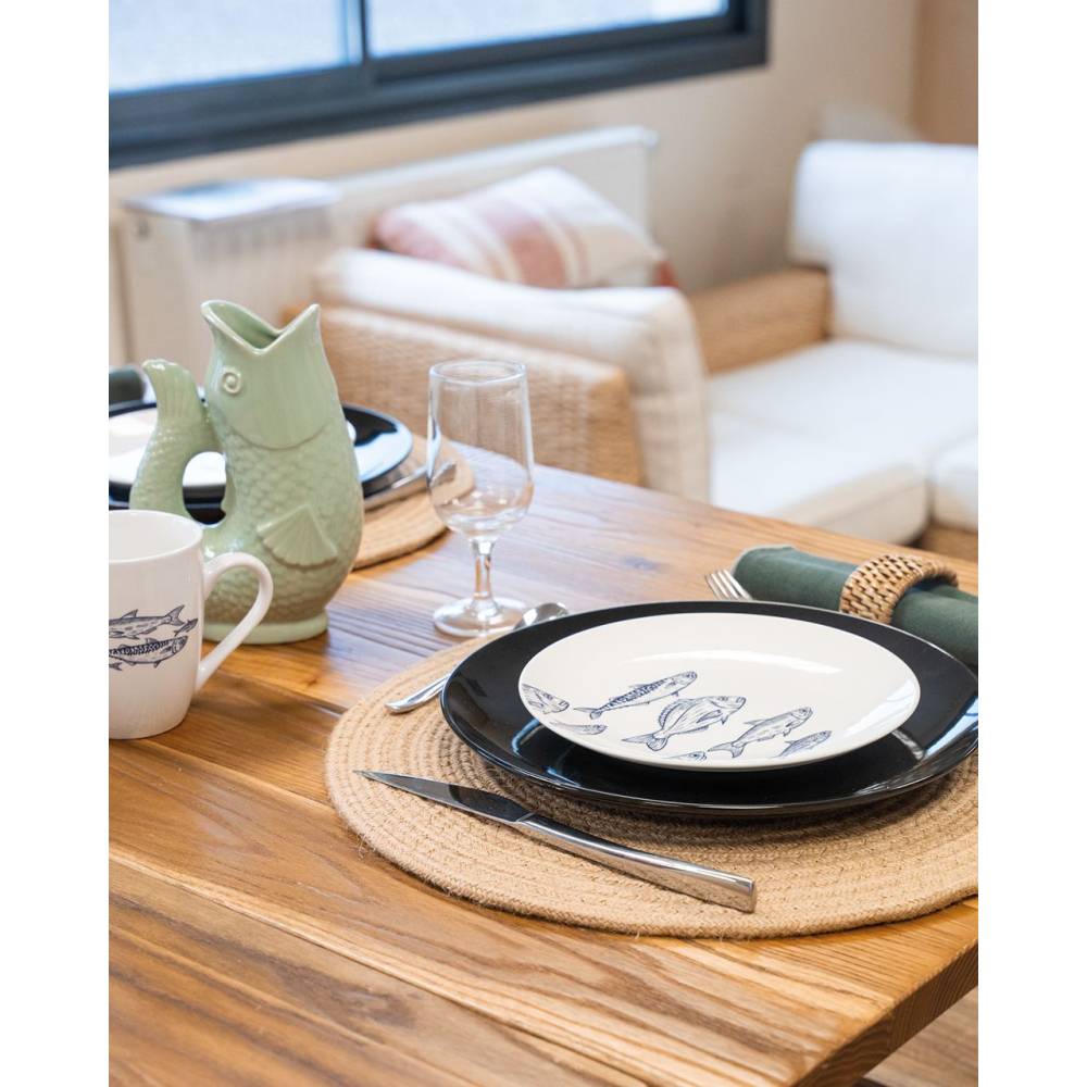 Aubry Gaspard - Set de table rond en jute naturelle (Lot de 6) - Image 2