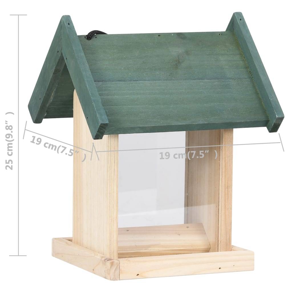 ComfortXL - Lot de 4 Mangeoires à oiseaux en bois de sapin à suspendre pour jardin Beige – ComfortXL Pet Living - Image 10