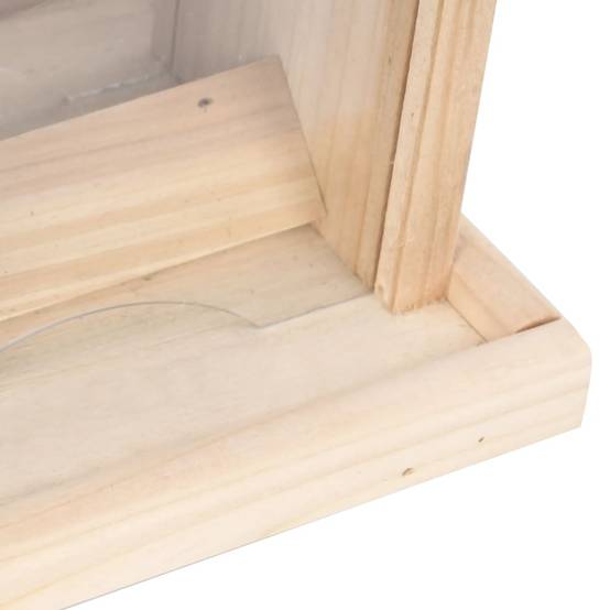 ComfortXL - Lot de 4 Mangeoires à oiseaux en bois de sapin à suspendre pour jardin Beige – ComfortXL Pet Living - Image 8