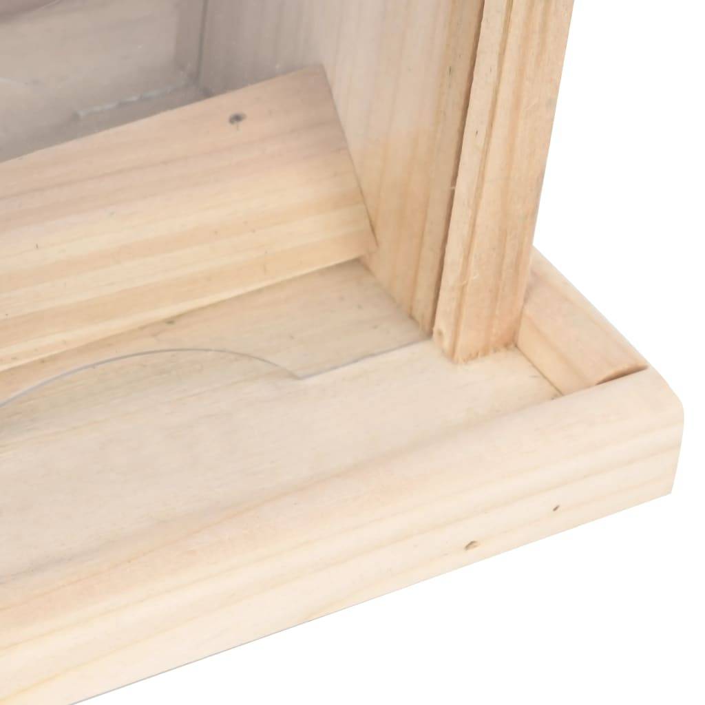 ComfortXL - Lot de 4 Mangeoires à oiseaux en bois de sapin à suspendre pour jardin Beige – ComfortXL Pet Living - Image 8