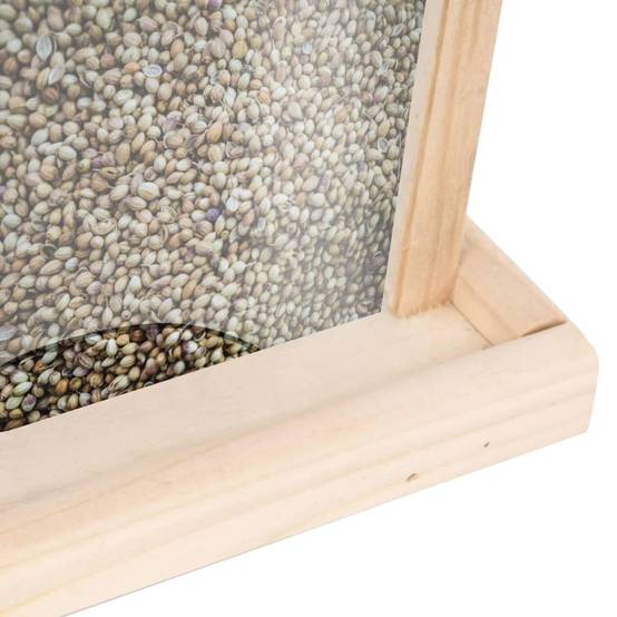 ComfortXL - Lot de 4 Mangeoires à oiseaux en bois de sapin à suspendre pour jardin Beige – ComfortXL Pet Living - Image 9