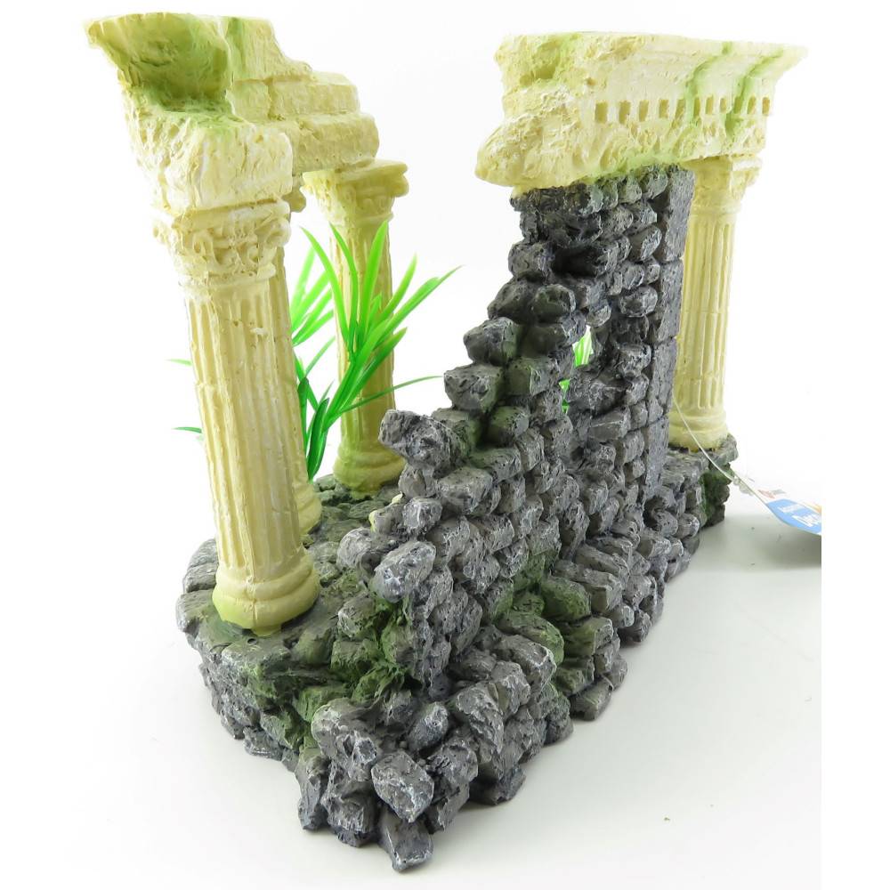 Ruine colossos colonnes. 21 x 11 x 15 cm. Décoration aquarium. - Image 3