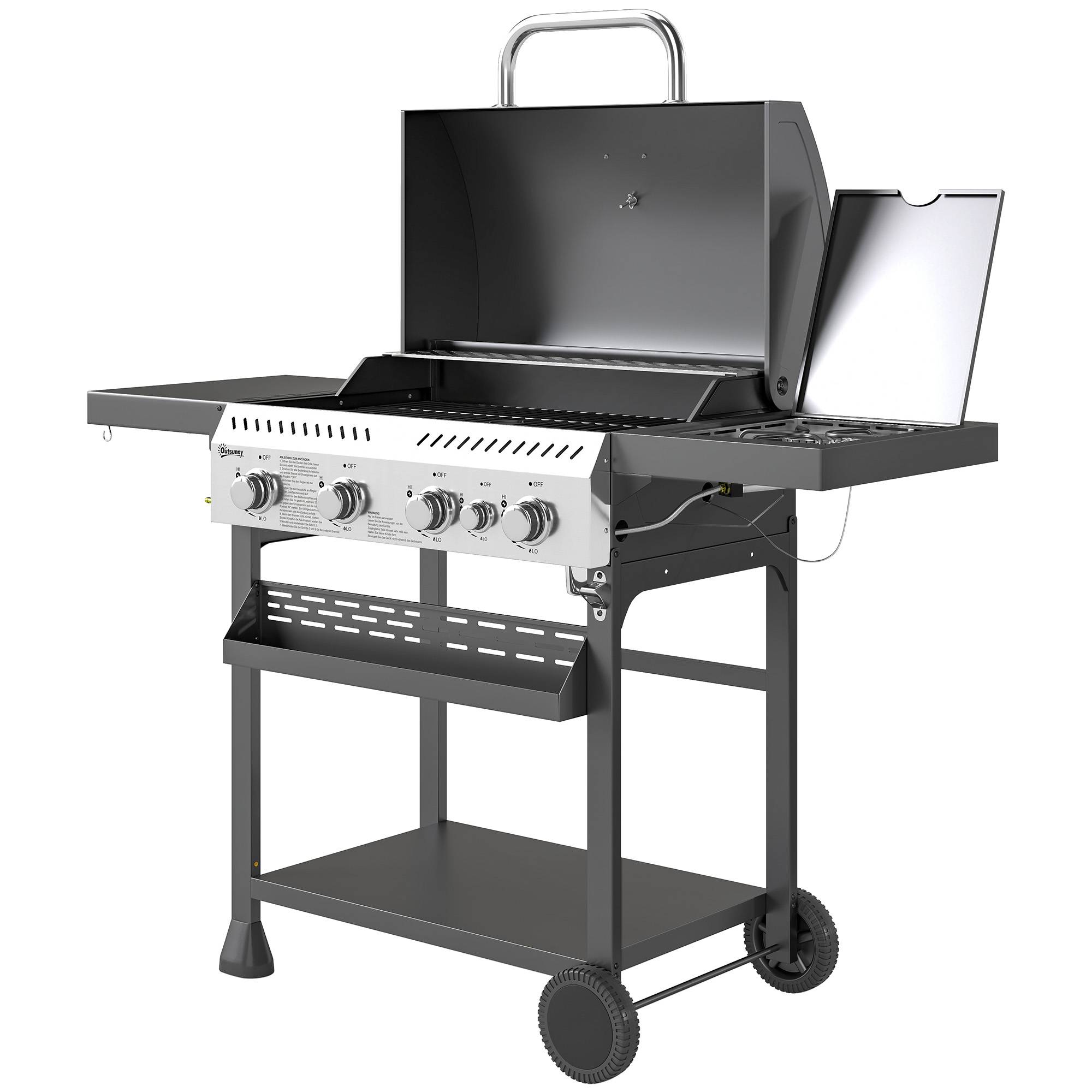 PANGIVO - Barbecue à gaz métal noir 135 x 55 x 103 cm - PANGIVO - Image 2